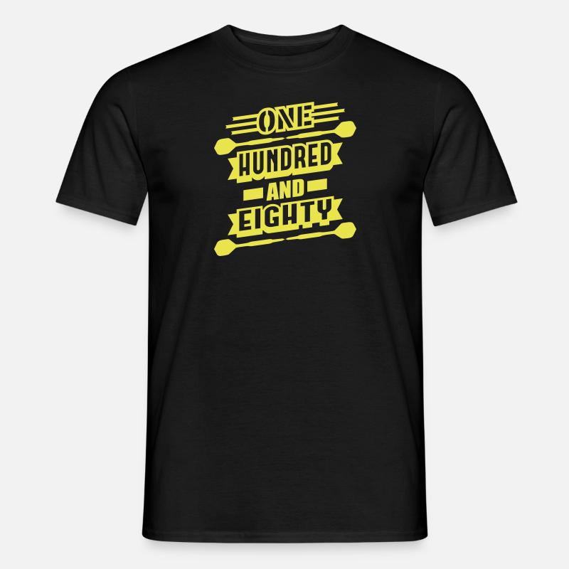 One Hundred and Eighty (Darts) - Men's T-Shirt - black