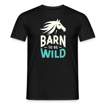 Scheune "Wild sein - Männer T-Shirt - Schwarz - Vorne - AI Model Male 178 light (178cm)