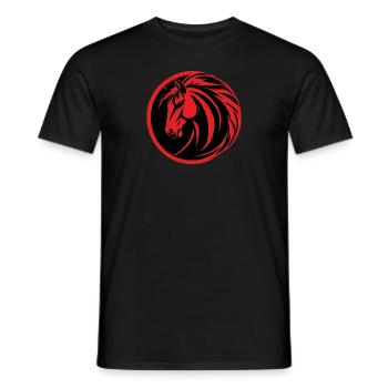 Horse Rider Equestrian Sport Rider Female Horse Head - Men's T-Shirt - black - Front - AI Model Male 178 light (178cm)