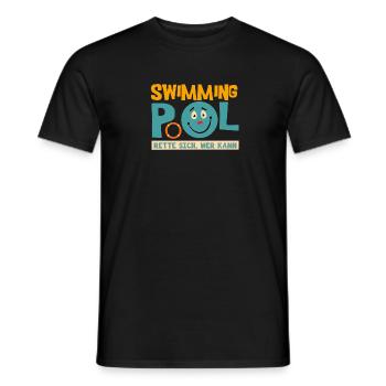 SwimmingPool Shirt - Männer T-Shirt - Schwarz - Vorne - AI Model Male 178 light (178cm)