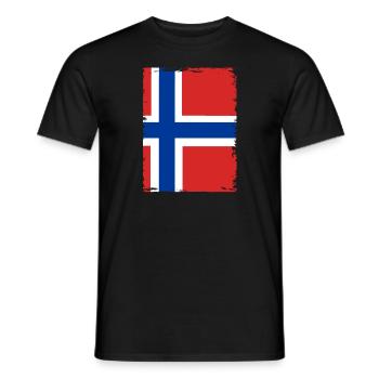 Drapeau de la Norvège Scandinavie Drapeau norvégien - T-shirt homme - noir - Devant - AI Model Male 178 light (178cm)