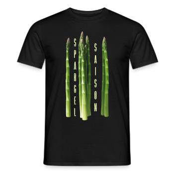Grüner Spargel Spargel Saison Spargelsaison Bauern - Männer T-Shirt - Schwarz - Vorne - AI Model Male 178 light (178cm)