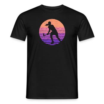 Hockeyspielerin Retro Feldhockey Mädchen Hockey - Männer T-Shirt - Schwarz - Vorne - AI Model Male 178 light (178cm)