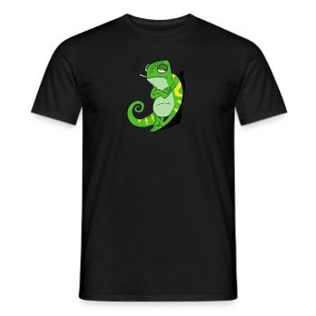 Caméléon Pasota - T-shirt homme - noir - Devant - AI Model Male 178 light (178cm)