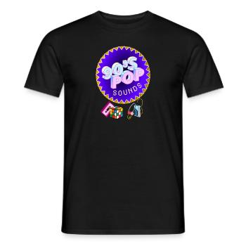 La pop des années 90 sonne rétro - T-shirt homme - noir - Devant - AI Model Male 178 light (178cm)