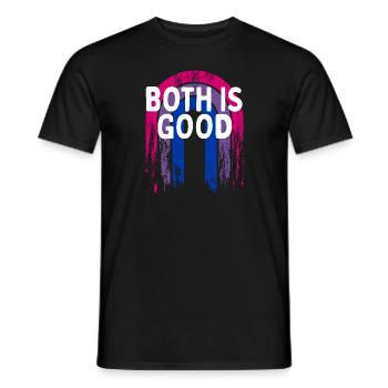 Both is Good Bisexual LGBTQ Bi Pride Positivity - Men's T-Shirt - black - Front - AI Model Male 178 light (178cm)