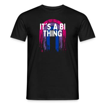 It's a Bi Thing Bisexual LGBTQ Bi Pride LGBT Gay - Men's T-Shirt - black - Front - AI Model Male 178 light (178cm)