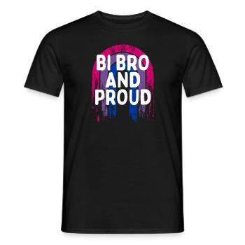 Bi Bro et Proud Bisexual LGBTQ Bi Pride LGBT - T-shirt homme - noir - Devant - AI Model Male 178 light (178cm)