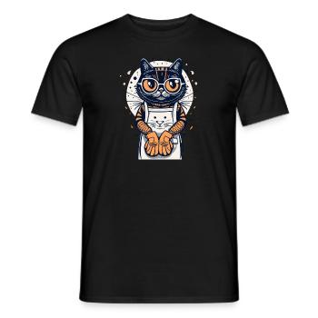 Backen - Männer T-Shirt - Schwarz - Vorne - AI Model Male 178 light (178cm)
