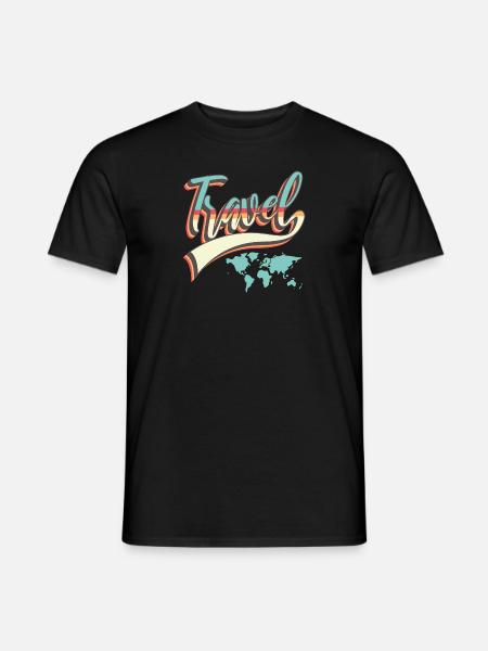 Travel the world - T-shirt homme - noir