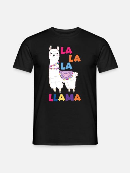La La La Llama - Men's T-Shirt - black