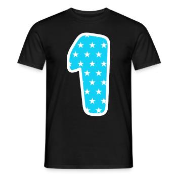 Numéro 1 - T-shirt homme - noir - Devant - AI Model Male 178 light (178cm)