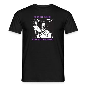 Ich bin nicht verrückt, bin verhaltensoriginell - Männer T-Shirt - Schwarz - Vorne - AI Model Male 178 light (178cm)