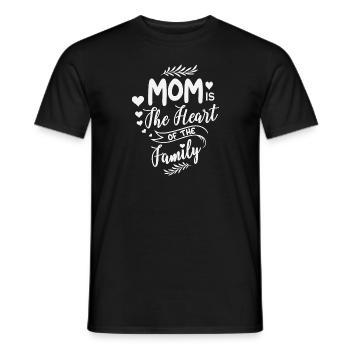 Die Mutter ist das Herzstück einer Familie - Männer T-Shirt - Schwarz - Vorne - AI Model Male 178 light (178cm)