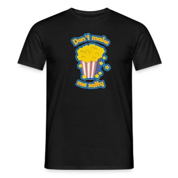 Popcorn - süß - don't make me salty - Männer T-Shirt - Schwarz - Vorne - AI Model Male 178 light (178cm)