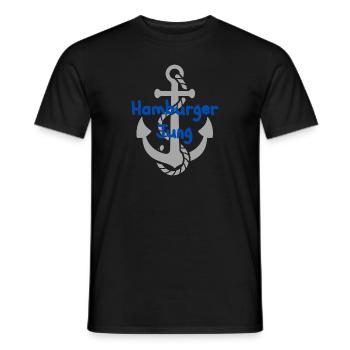 Hamburger Jung - Männer T-Shirt - Schwarz - Vorne - AI Model Male 178 light (178cm)