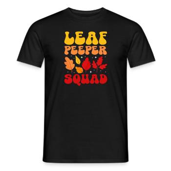 Leaf Peeper Squad Fall Season Leaf Collecting - Men's T-Shirt - black - Front - AI Model Male 178 light (178cm)
