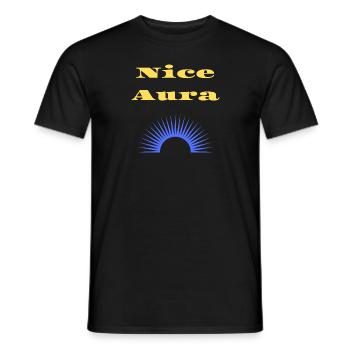 Nice Aura Bro, Gute Energie, Positive Ausstrahlung - Männer T-Shirt - Schwarz - Vorne - AI Model Male 178 light (178cm)