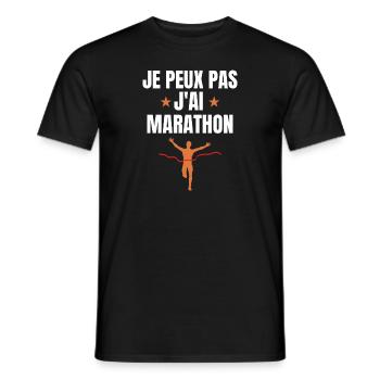 Ich kann keinen Marathon haben - Männer T-Shirt - Schwarz - Vorne - AI Model Male 178 light (178cm)