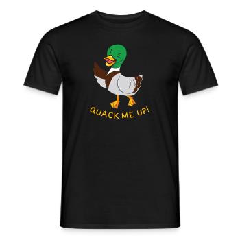 Quack me Up Duck Funny Animal Puns - Men's T-Shirt - black - Front - AI Model Male 178 light (178cm)
