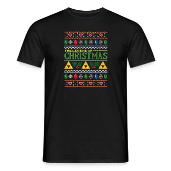 Ugly Christmas Sweater (Legendary Christmas) - Men's T-Shirt - black - Front - AI Model Male 178 light (178cm)