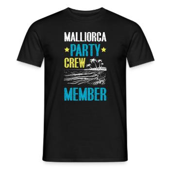 Mallorca Party Crew - Men's T-Shirt - black - Front - AI Model Male 178 light (178cm)
