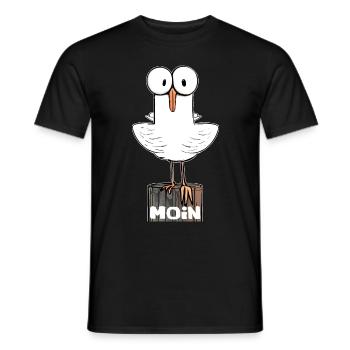 Moin Shirt und Möwe. Du bist Lieb. Liebesbeweis - Männer T-Shirt - Schwarz - Vorne - AI Model Male 178 light (178cm)