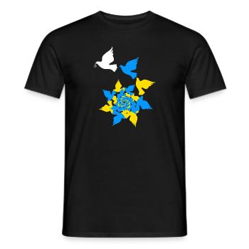 Ukraine - T-shirt homme - noir - Devant - AI Model Male 178 light (178cm)