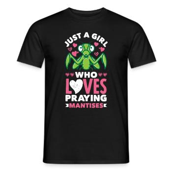 Insect Bug Collector Just A Girl Who Loves - Men's T-Shirt - black - Front - AI Model Male 178 light (178cm)