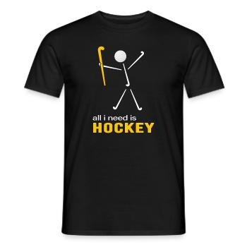 Hockey sur gazon Hockey Joueurs de hockey Saison de hockey - T-shirt homme - noir - Devant - AI Model Male 178 light (178cm)