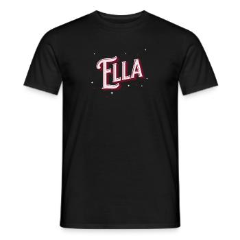 Ella Namen personalisiert - Männer T-Shirt - Schwarz - Vorne - AI Model Male 178 light (178cm)