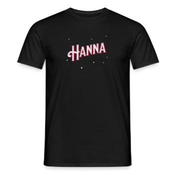 Hanna Namen personalisiert - Männer T-Shirt - Schwarz - Vorne - AI Model Male 178 light (178cm)