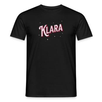 Klara name personalized - Men's T-Shirt - black - Front - AI Model Male 178 light (178cm)