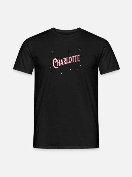 Charlotte names personalized - Men's T-Shirt - black