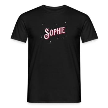 Sophie names personalized - Men's T-Shirt - black - Front - AI Model Male 178 light (178cm)