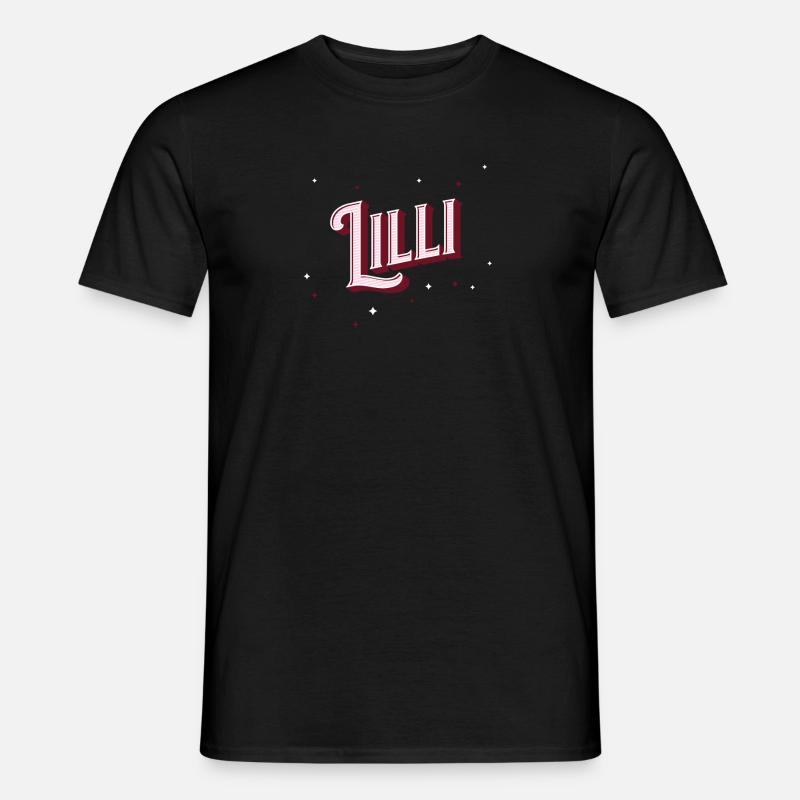 Lilli Namen personalisiert - Männer T-Shirt - Schwarz