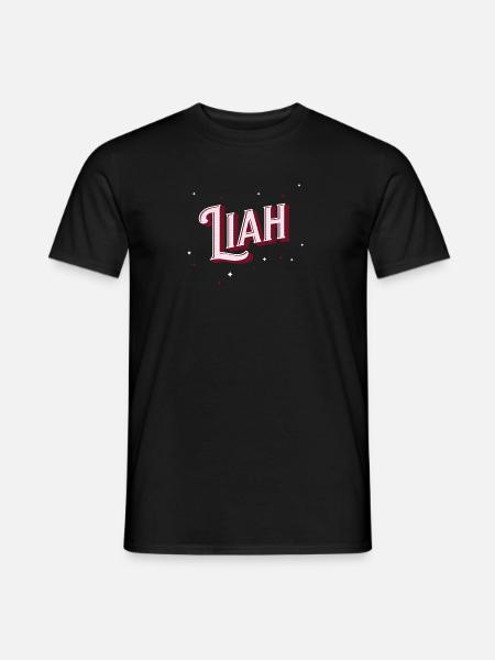 Liah Namen personalisiert - Männer T-Shirt - Schwarz