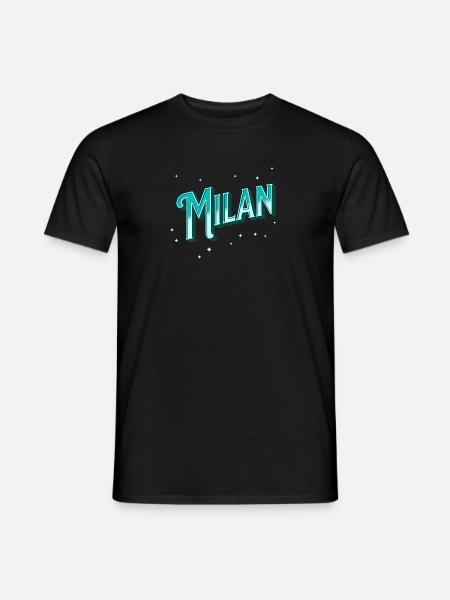 Milan name personalized - Men's T-Shirt - black