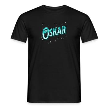 Oskar Namen personalisiert - Männer T-Shirt - Schwarz - Vorne - AI Model Male 178 light (178cm)