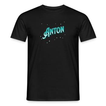 Anton nom personnalisé - T-shirt homme - noir - Devant - AI Model Male 178 light (178cm)