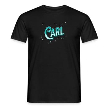 Carl Names personalized - Men's T-Shirt - black - Front - AI Model Male 178 light (178cm)