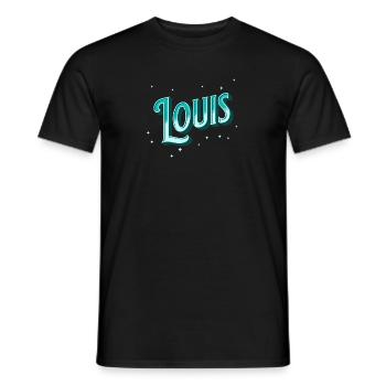 Nom Louis personnalisé - T-shirt homme - noir - Devant - AI Model Male 178 light (178cm)