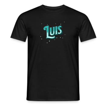 Luis Namen personalisiert - Männer T-Shirt - Schwarz - Vorne - AI Model Male 178 light (178cm)