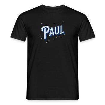 Paul Namen personalisiert - Männer T-Shirt - Schwarz - Vorne - AI Model Male 178 light (178cm)