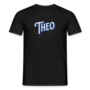 Theo name personalized - Men's T-Shirt - black - Front - AI Model Male 178 light (178cm)