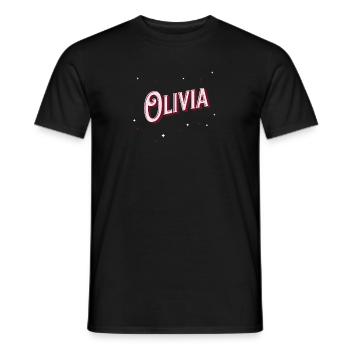 Olivia name personalized - Men's T-Shirt - black - Front - AI Model Male 178 light (178cm)