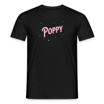 Poppy Namen personalisiert - Männer T-Shirt - Schwarz - Vorne - AI Model Male 178 light (178cm)