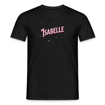 Isabelle name personalized - Men's T-Shirt - black - Front - AI Model Male 178 light (178cm)