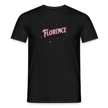 Florence Namen personalisiert - Männer T-Shirt - Schwarz - Vorne - AI Model Male 178 light (178cm)
