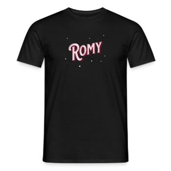 Romy Namen personalisiert - Männer T-Shirt - Schwarz - Vorne - AI Model Male 178 light (178cm)